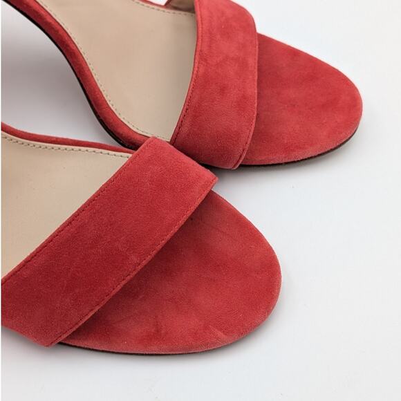 Pelle Moda Briar High Block Heel Ankle Strap Sandals Women's Red Size US10M EU41 - Picture 9 of 9